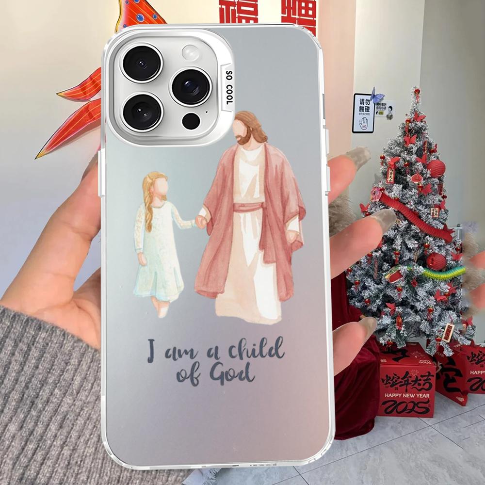 New Faith Christian Religious Jesus Clear Phone Case For iPhone 16 15 14 13 12 11ProMax X XR 87 Plus Matte Shockproof Back Cover