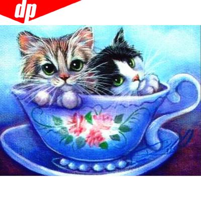DIY Diamond Painting Full Round Animal Cat Diamond Mosaic Cross Stitch Embroidery