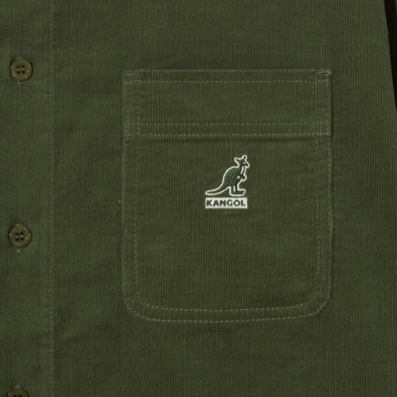 KANGOL Corduroy Shirt Khaki 7065