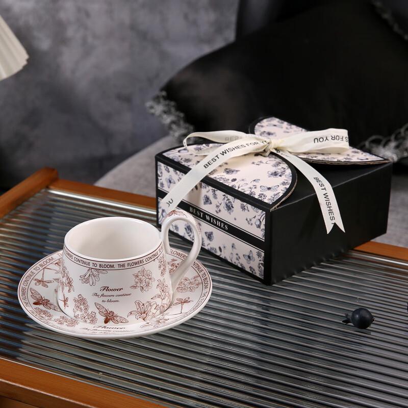 Hongyuetang Retro Keramik Kaffeetasse & Untertasse Set