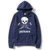 Jackass Logo Grafik Aufdruck Schwarzer Hoodie Streetwear Herren Oversize Lässiger Pullover Mode Herren Damen Vintage Lockerer Hoodie