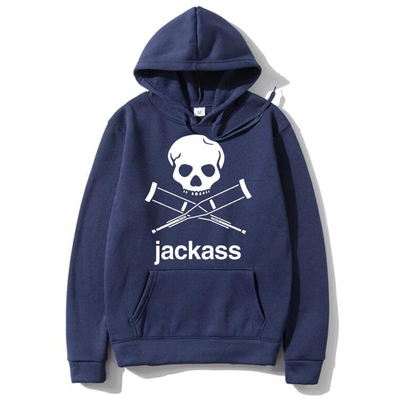 Jackass Logo Grafik Aufdruck Schwarzer Hoodie Streetwear Herren Oversize Lässiger Pullover Mode Herren Damen Vintage Lockerer Hoodie