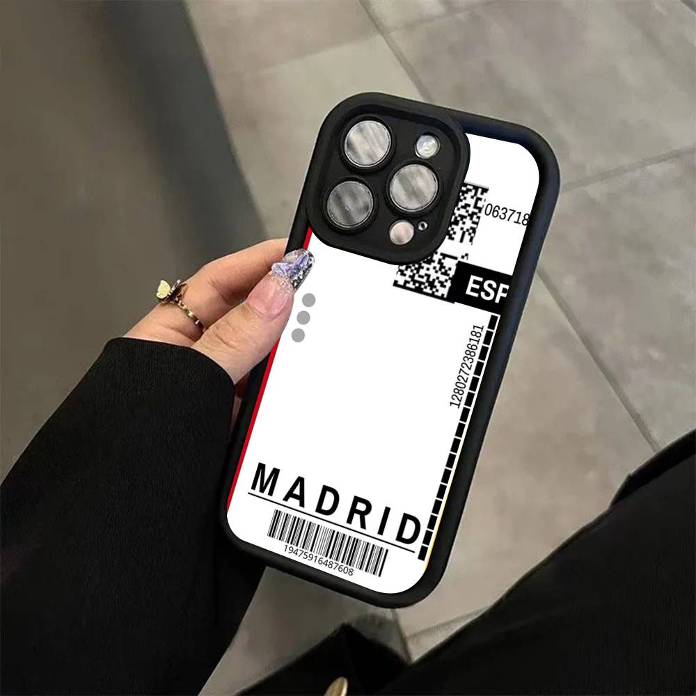 Funny World City Tourist Ticket Soft Silicone Case For Iphone 17 Air 16 15 14 13 12 11 Pro Max Plus Shockproof TPU Phone Cover