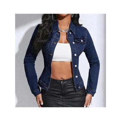 Lapel Pocket Denim Jacket - New Style