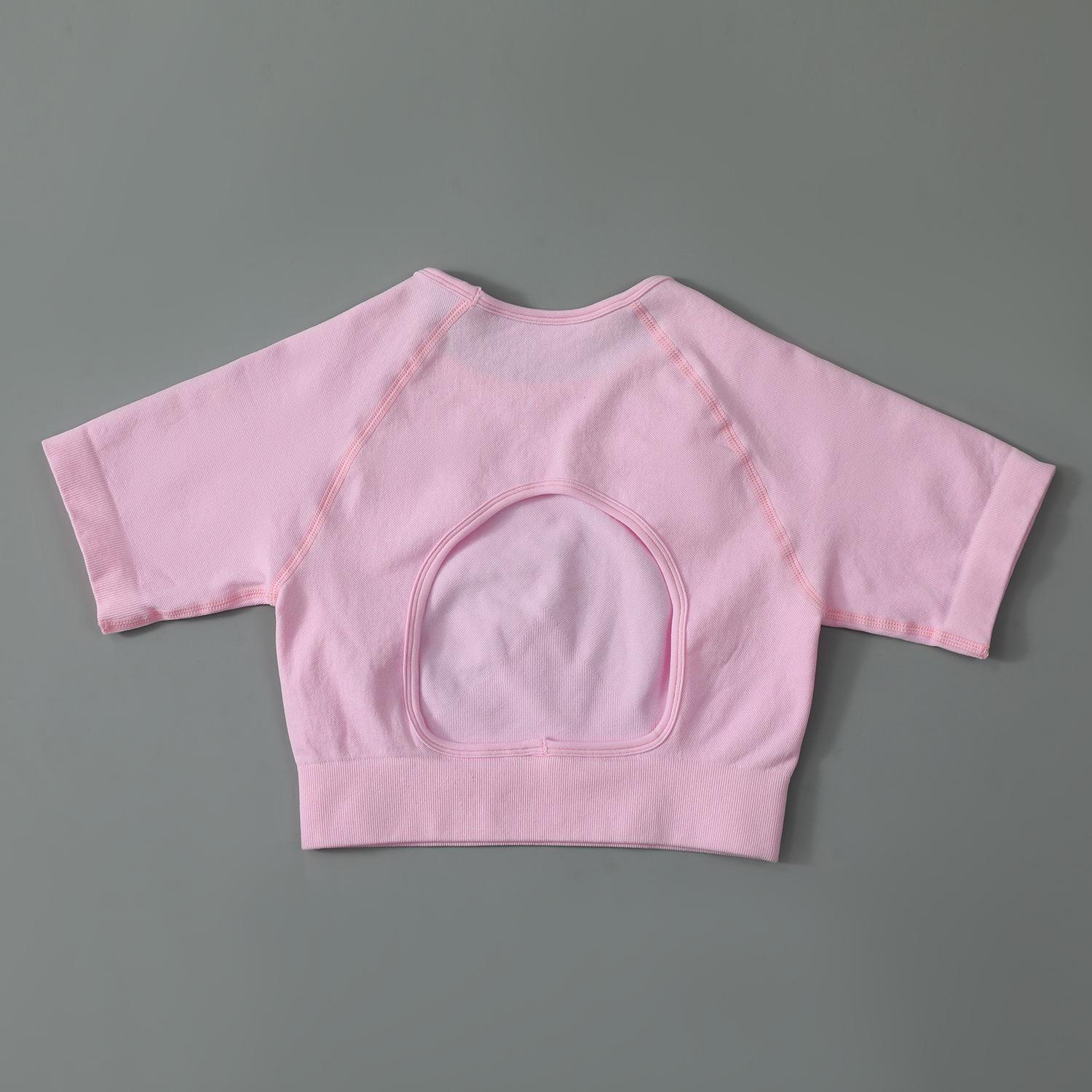 

Жіночий безшовний набір для йоги 2022INS: Топ з коротким рукавом та штани з високою посадкою, що піднімають стегна Small