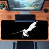 Vintage White Wing Sword Art Large Gaming Mouse Pad Non Slip Rubber Desk Mat For Laptop Keyboard And Home Office Desktop Decor