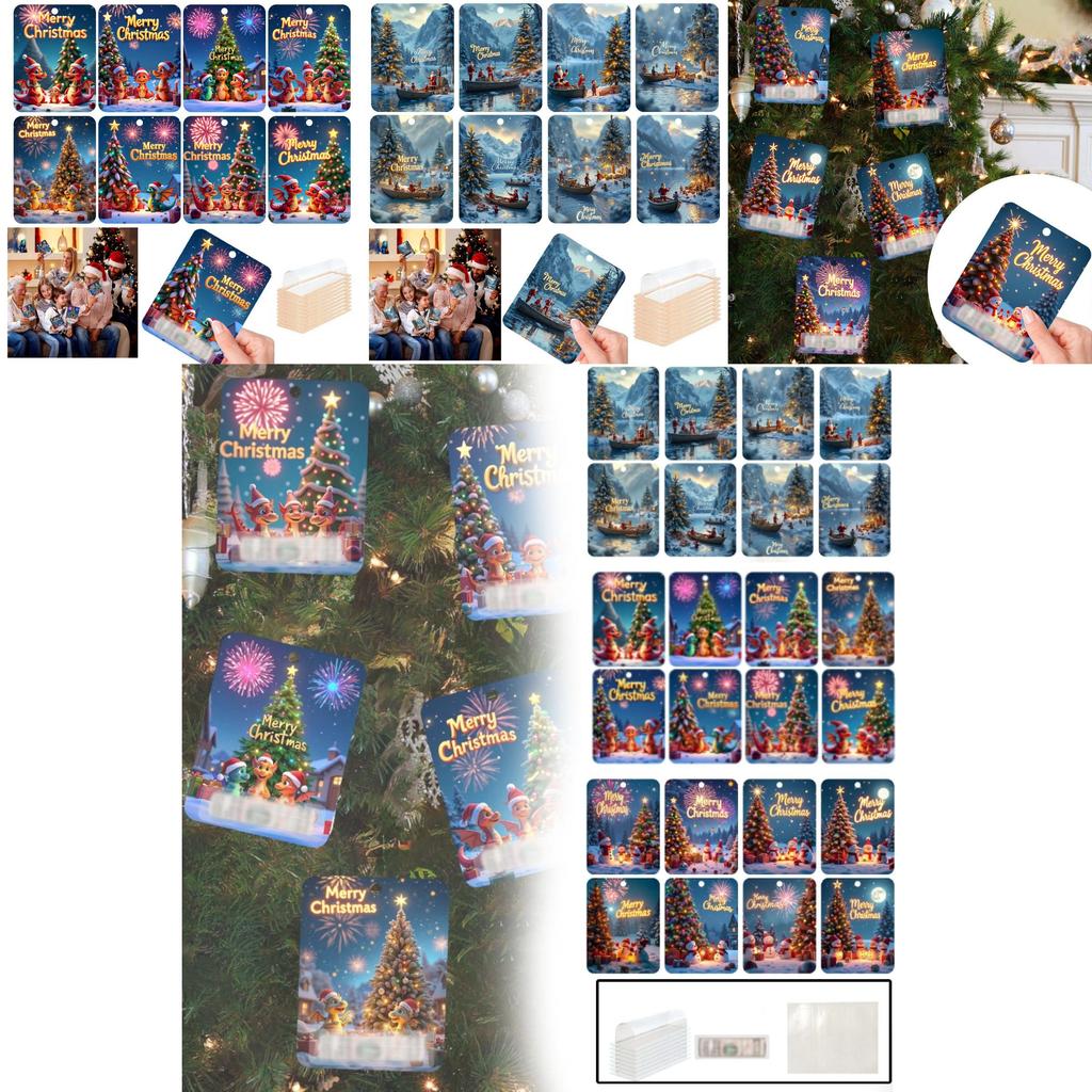 Christmas Money Holder Featuring Beautiful Tree Pattern Perfect For Gift Wrapping