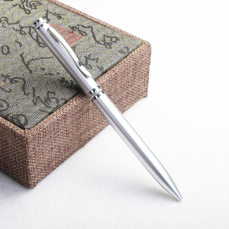 Simple And Atmospheric Silver Metal Ballpoint Pen, Promotional Pen For Company Activities, Gift Pen At The Front Desk Of The Hotel