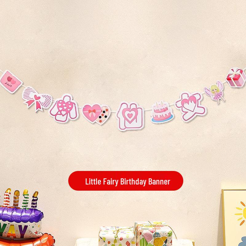 First Birthday Party Banner for Boys & Girls - Flag Bunting Decoration