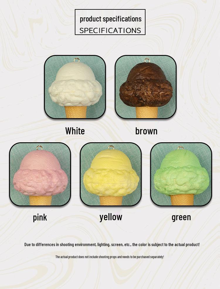 Green Yuan Ice Cream Model Light Display for Shop Decor & Renovation