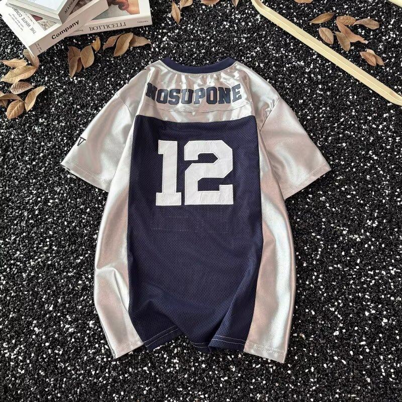 Summer Breathable New Design Niche Jersey Loose Hip-hop American Sports Casual Short-sleeved Men's and Women's T-shirt
