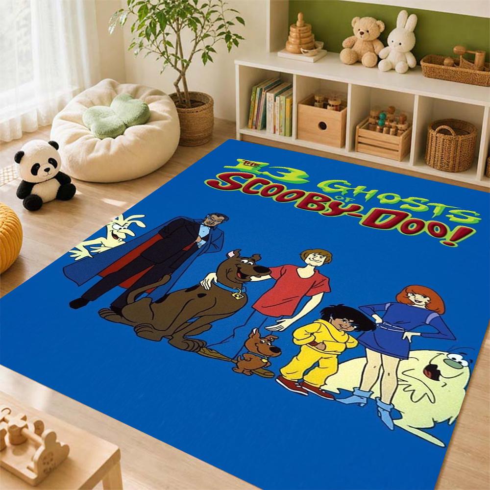 Scoobydoo Gang Together Theme Rug Soundproof Noisereducing Carpet For Living Room Bedroom Office Home Decor Birthday Gift