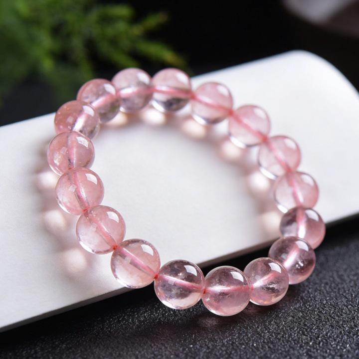 Natural Mozambique Starry Orange & Pink Crystal Bracelet - Hot-Selling Jewelry Piece 10mm