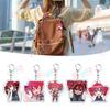 Cute Anime Girl Kasane Teto Keychain Accessories Bag Kawaii Manga Key Ring Chains Jewelry Fans Friends Birthday Gifts