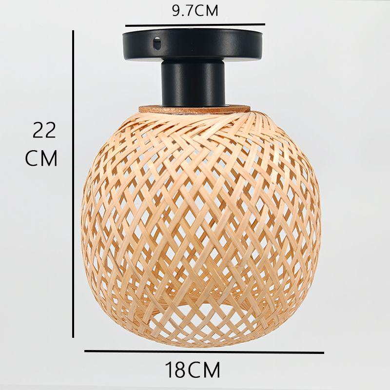 Bamboo Zen Pendant Light: Artistic Bamboo Weave Lantern for Tea Rooms and Tables