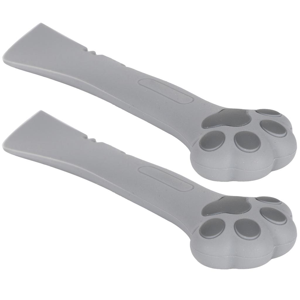 2pcs Multifunction Pet Cat   Can Opener Food Spoon Silicone Lightweight Washable for Cat