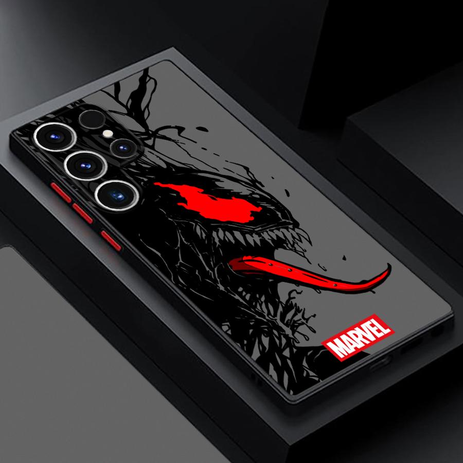 Case for Samsung Galaxy S26 S22 S23 FE S20 S25 Ultra S21 S24 Plus Note 20 10+ Funda Phone Cover Marvels Spider-Man Venom