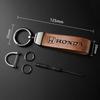 Car Logo Keychain High Quality Leather Key Ring Accessories For Honda Civic Fit Accord City Vezel CR-V S660 Odyssey HR-V Insight SM1