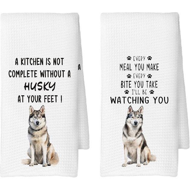 Long-Haired Dachshund Kitchen Towels Set of 2, Dog Gifts for Women, Dachshund Gifts, Dog Lover Mom Gift Tea Towels Kitchen Hand Towels 16x24 Inch for