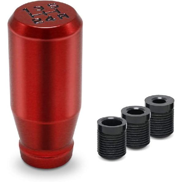 Racing JDM Type-R Style 5 Speed Manual Universal Gear Shift Knobs Adapters Included Fit Compatible With Mazda Tacoma STi Nismo 2004 Honda Accord