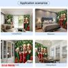 Set Of 2 Jit Cute Puppy Floral Curtain Polyester Christmas Window Decor Home Blackout With Rod Pocket