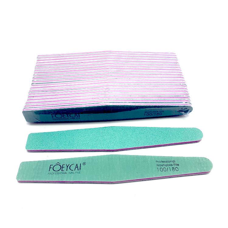 Green 100/180 Grit Washable Nail File - Polishing and Shaping Tool