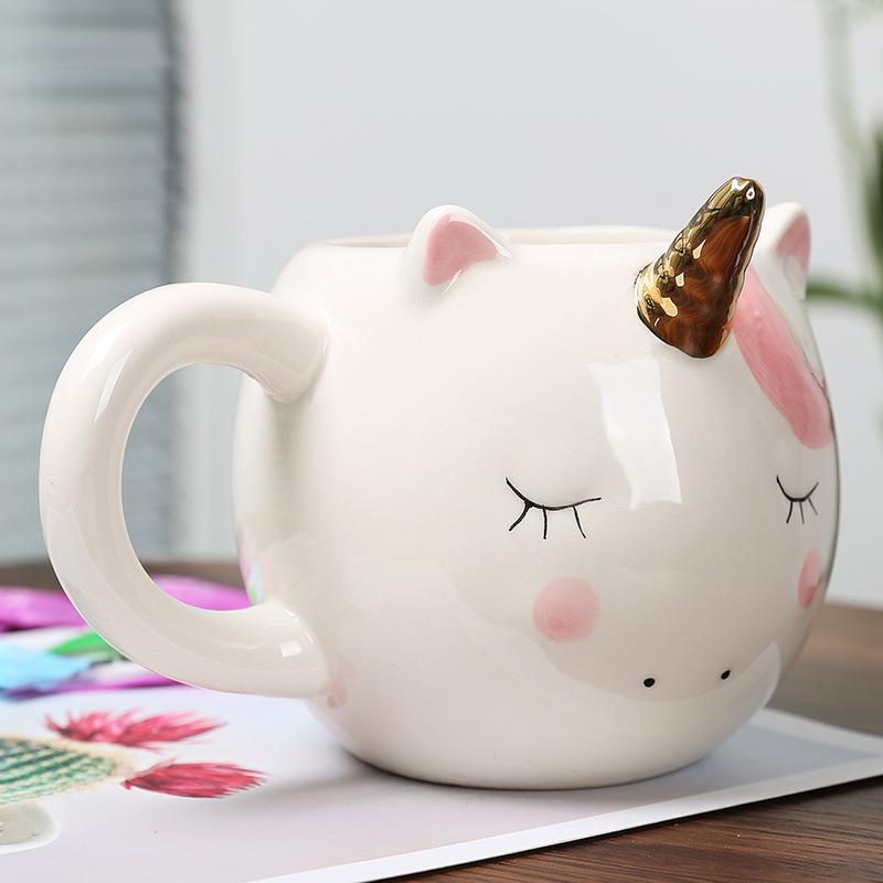 Modeling Mug Unicorn Ceramic Water Cup Cute Cartoon Mug Personalized Office Cup