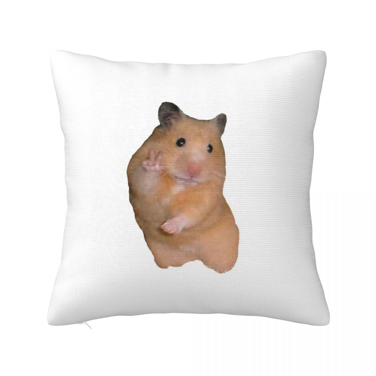 

Peace Sign And Screaming Hamster Square Pillowcase Cushion Cover Pillow Case Throw Pillow Cover for Home Sofa Living Room 12x12Inch