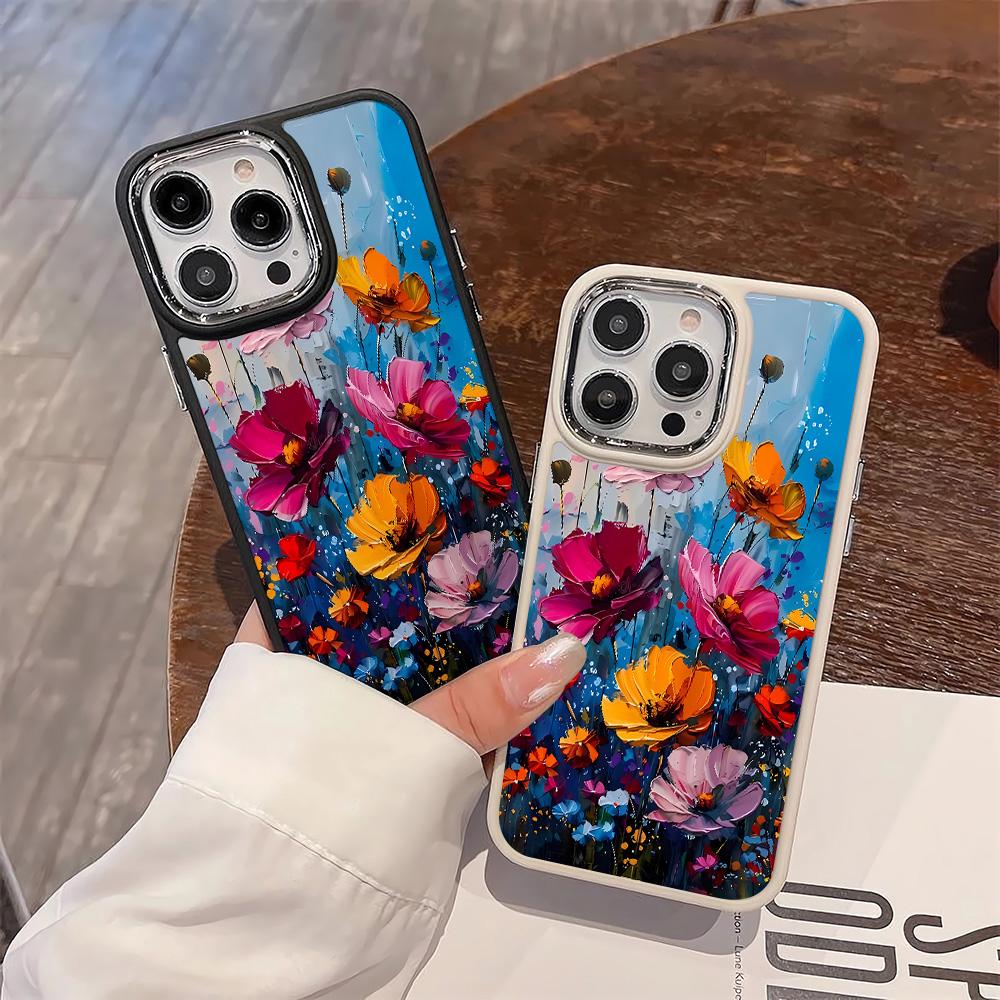 Red Flowers Case for IPhone 16 15 14 13 12 11 Pro Max X XS Max XR 7 8 Plus Case Cover Funda