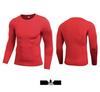 Men's Solid Color Long Sleeve Compression Sport Shirt - Sweat-Wicking, Quick-Drying, Elastic Fitness Running Top