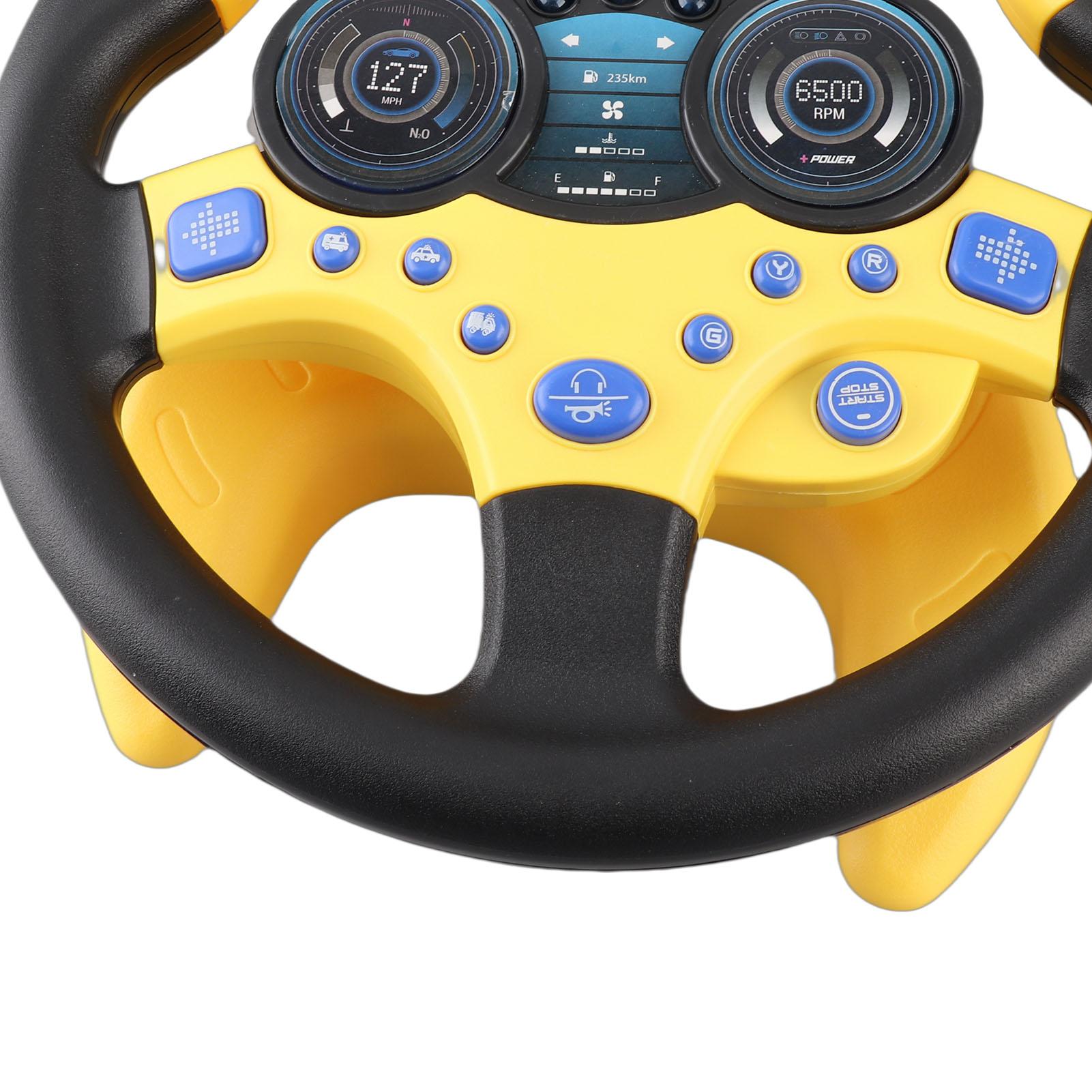 Simulation Steering Wheel Children rly Education Initiation Toy with Base Birthday Gifts