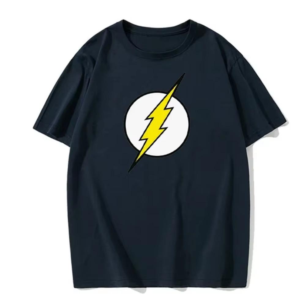 The BIG BANG Theory T Shirt The Lightning Print T-Shirt For Men Cotton Oversized Clothing Casual Street Short Sleeved Funny Tees