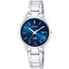 SEIKO ALBA Quarz Edelstahl Business Analoguhr mit Datum Einfaches Armband Damenkalender, (Marine)