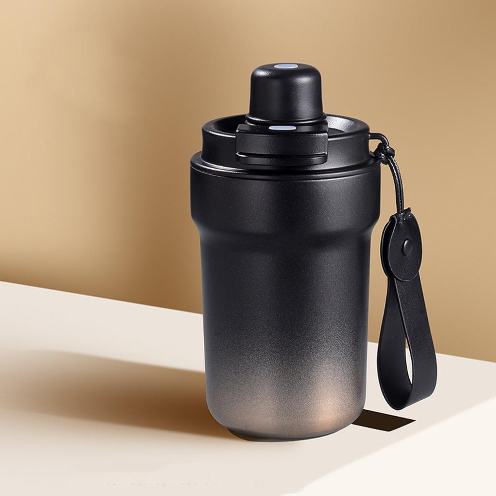 

Термокружка из нержавеющей стали с двойными стенками, большой вместимости, кружка со льдом, кружка с трубочкой для дома, работы, путешествий B-400ML