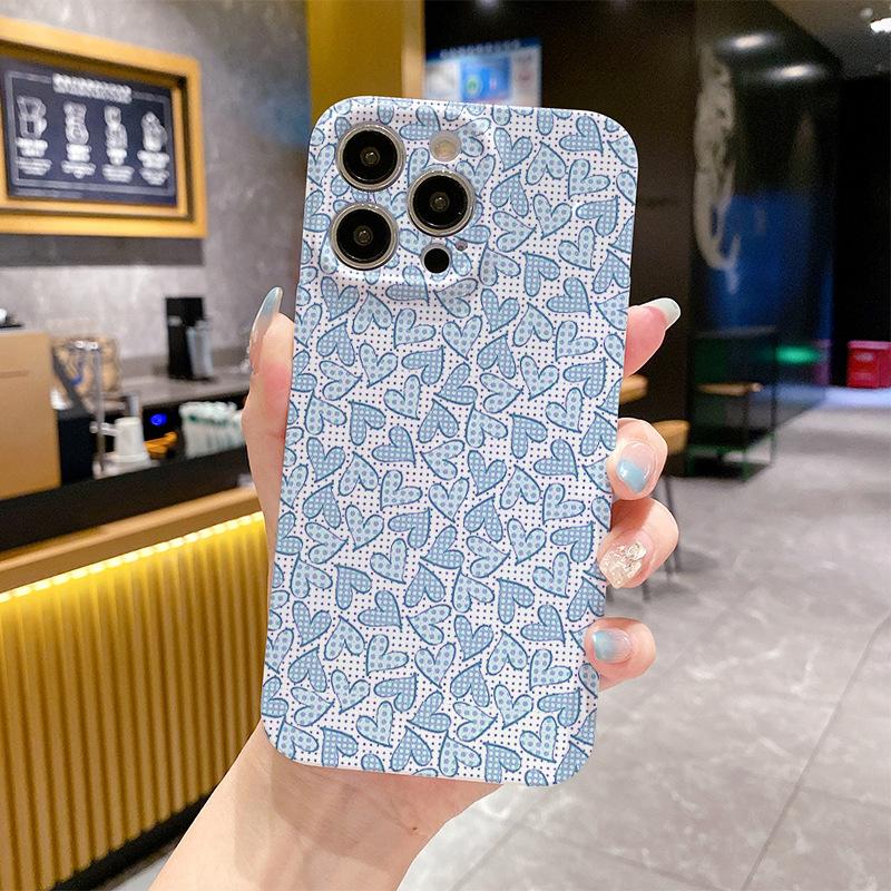 Blue Love 11 for Apple 16 Phone Case IPhone 15 Promax Film 14 Bracket 13 2-in-1 12
