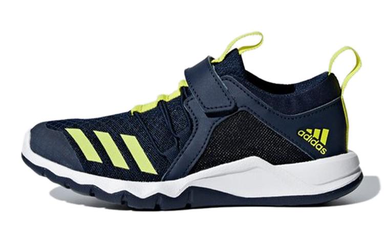 Adidas Rapidaflex El K Сетчатые Дышащие Низкие Детские Беговые Кроссовки Сине-Желтые Детские D96632 28