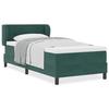 Lit à ressorts vidaXL avec matelas vert foncé 90x200 cm en velours 3340373