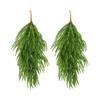 2pc65cm Simulated Soft-Glue Norfolk Needle Wall Hanging Christmas Tree Upside Down Vine Green Plant Holiday Decoration