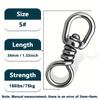 6pcs Stainless Steel Connector Rolling Swivel Snap Tuna Long Line Boat Saltwater Fishing Supplies Tackle Accessories