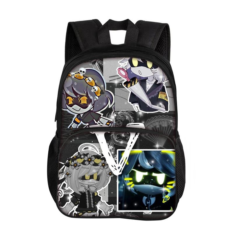 Murder Drones with Front Pocket Backpack Students Kids School Bags for Girls Boys Bookbag Travel Large Capacity Backpack