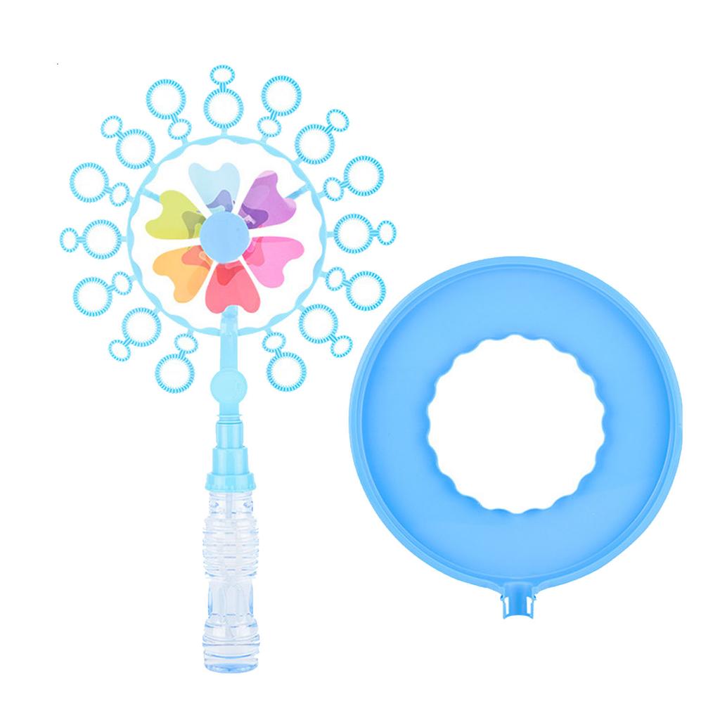 Windmühle Seifenblasenstab Abnehmbar Mehrloch Kinder Windrad Seifenblasenmaschine für Reise Outdoor Rosa