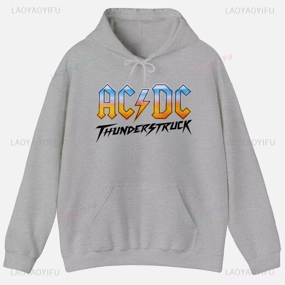 ACDC Printed Unisex Hoodie Plain Clothes Tops Women Long Sleeve Graphic Sweatshirt Quality Clothing Autumn Streetwear Custom Funny