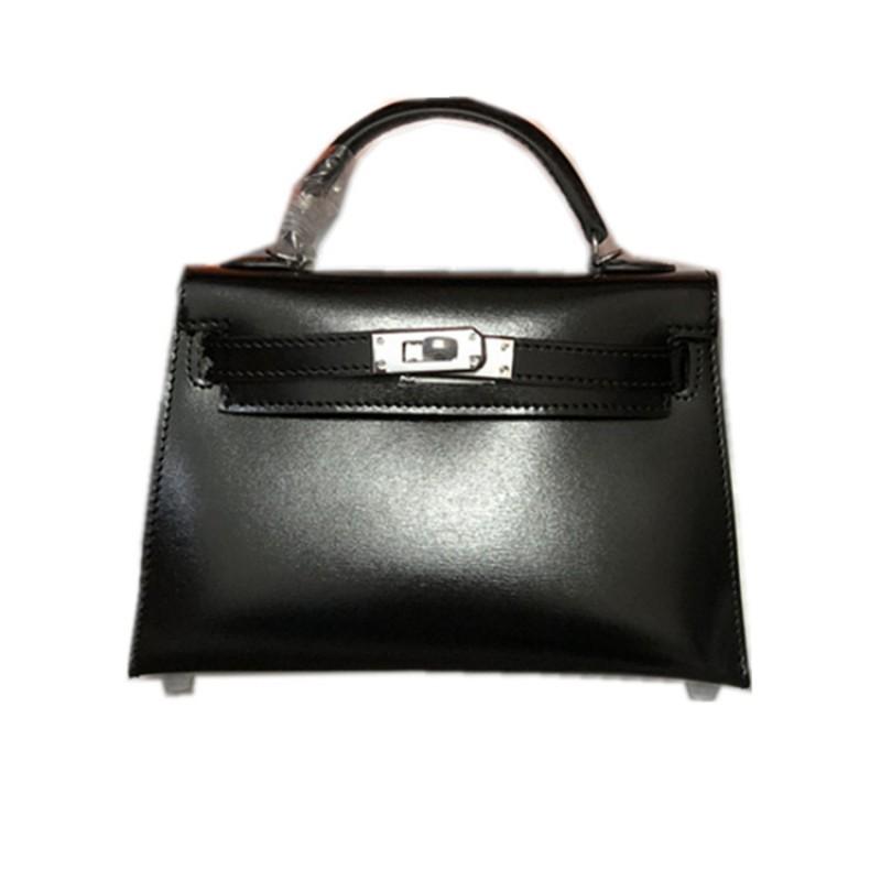 Mini Bag Genuine Leather Crossbody Black Trendy Shoulder
