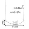 1-piece women's silver cute cat necklace - a minimalist clavicle chain with a sweet design, perfect for everyday wear, parties,