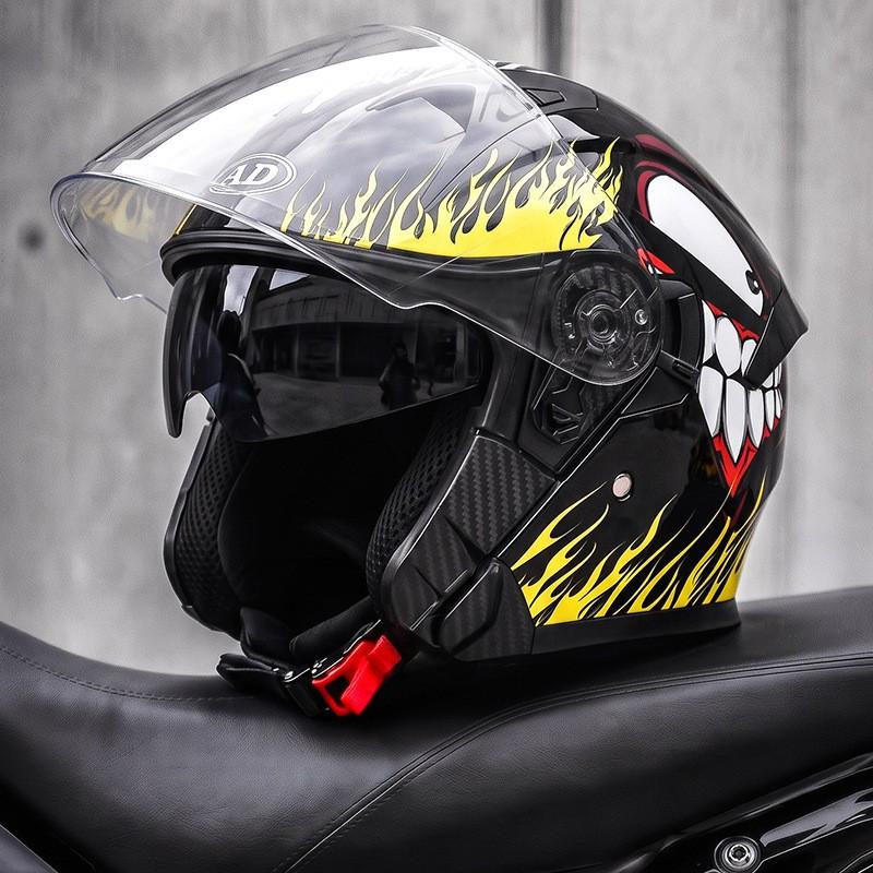 AD 3/4 Motorcycle Helmet Men Women 3C Certified Universal Season Half Electric Scooter