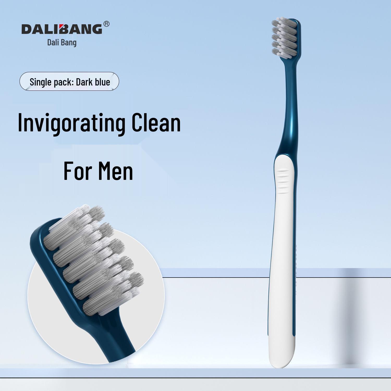 Men s Medium Hard Travel Toothbrush - Adult Oral Cleaning Brush, Single Pack