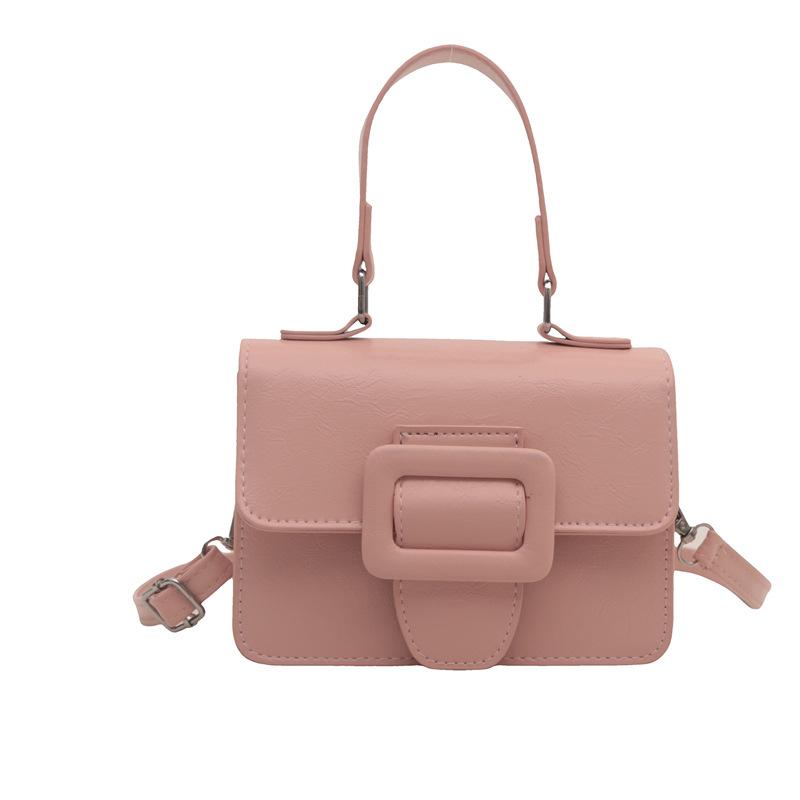 Retro Fashion Solid Color Small Square Bag Winter New Texture Simple Korean Shoulder Bag Fashionable Trendy Crossbody Bag