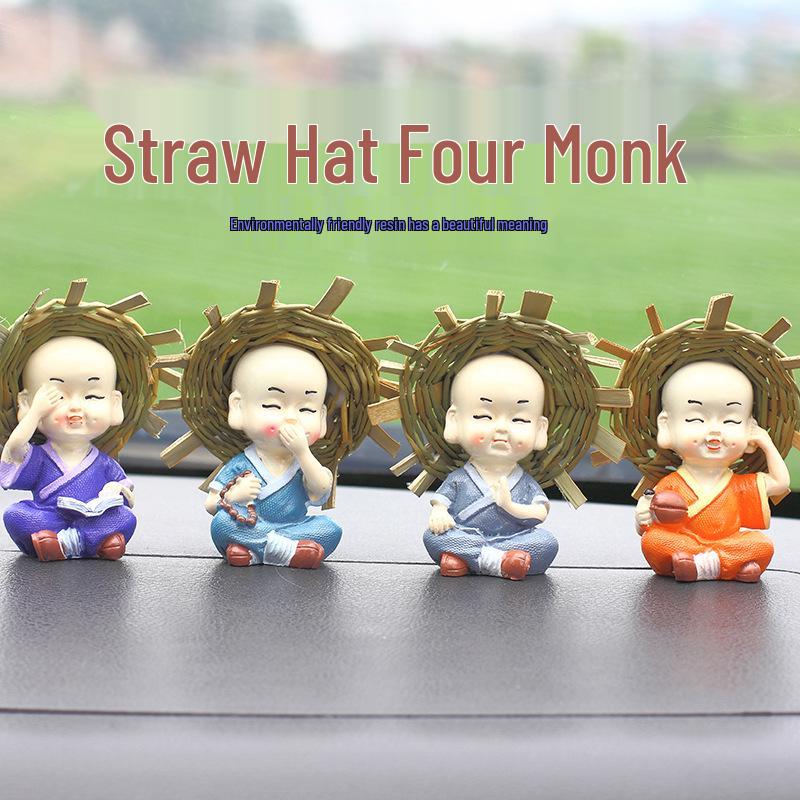 Popular Resin Monk Hydroponic Flower Pot & Car Ornaments