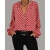 JPNTKYWomen's Fashion Casual Solid Color Print Long Sleeve Blouses & Shirts