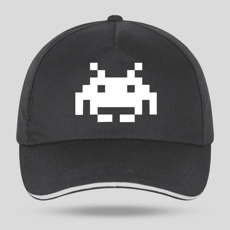 New Summer Fashion SPACE INVADERS Funny Print Baseball Caps for Unisex Women Hip Hop Cotton Trucker Cap Bone Dad Hats
